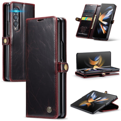 For Samsung Galaxy Z Fold4 CaseMe 003 Crazy Horse Texture Leather Phone Case(Wine Red) - Galaxy Z Fold4 5G Cases by CaseMe | Online Shopping South Africa | PMC Jewellery | Buy Now Pay Later Mobicred