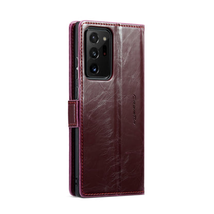 For Samsung Galaxy Note20 Ultra CaseMe 003 Crazy Horse Texture Leather Phone Case(Red) - Galaxy Phone Cases by CaseMe | Online Shopping South Africa | PMC Jewellery | Buy Now Pay Later Mobicred