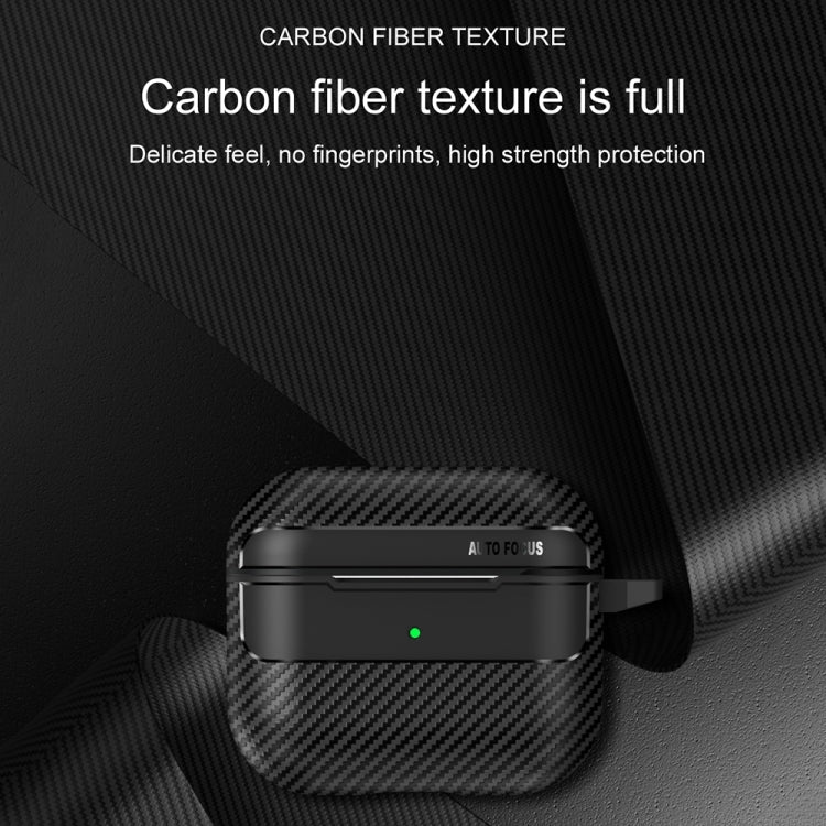 For AirPods 3 Carbon Fiber Texture Anti-fall Earphone Protective Case(Blue) - For AirPods 3 by PMC Jewellery | Online Shopping South Africa | PMC Jewellery | Buy Now Pay Later Mobicred