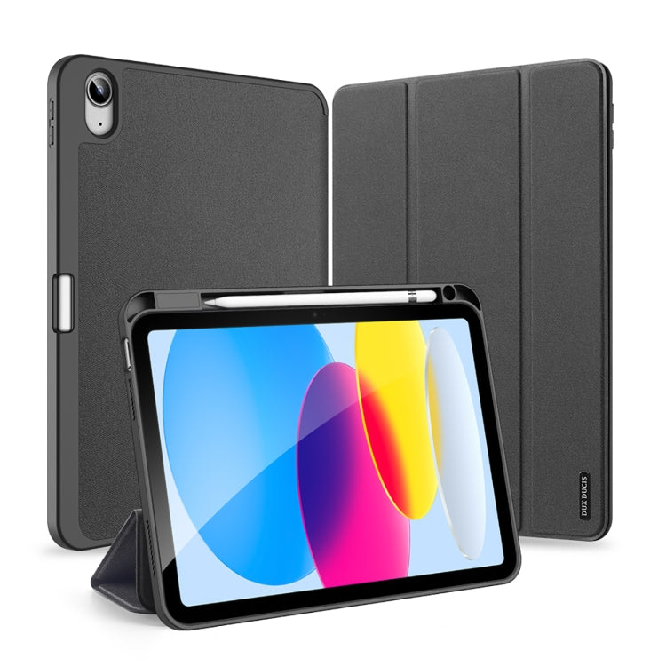 For iPad 2025 / 2022 DUX DUCIS Domo Series Magnetic Flip Leather Tablet Case(Black) - iPad 2025 / 2022 Cases by DUX DUCIS | Online Shopping South Africa | PMC Jewellery | Buy Now Pay Later Mobicred