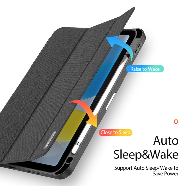 For iPad 2025 / 2022 DUX DUCIS Domo Series Magnetic Flip Leather Tablet Case(Black) - iPad 2025 / 2022 Cases by DUX DUCIS | Online Shopping South Africa | PMC Jewellery | Buy Now Pay Later Mobicred