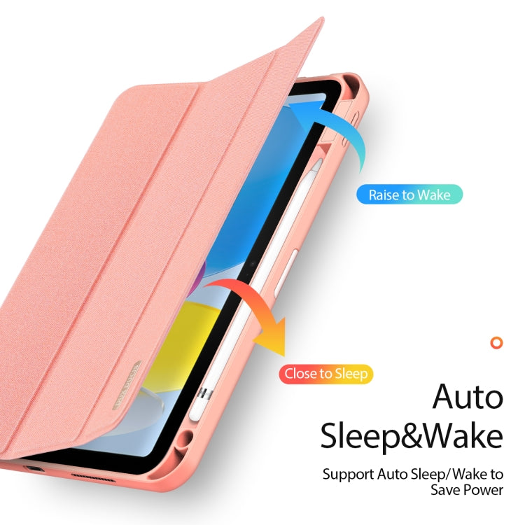 For iPad 2025 / 2022 DUX DUCIS Domo Series Magnetic Flip Leather Tablet Case(Pink) - iPad 2025 / 2022 Cases by DUX DUCIS | Online Shopping South Africa | PMC Jewellery | Buy Now Pay Later Mobicred
