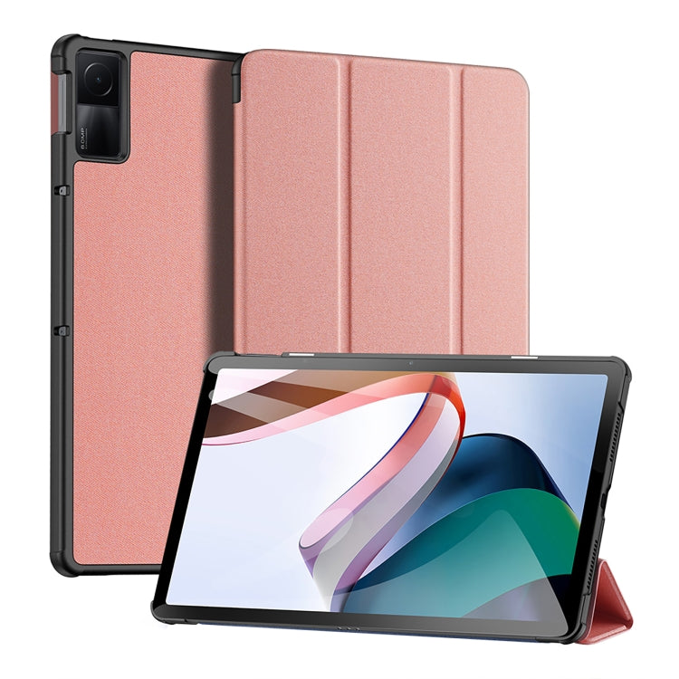 For Xiaomi Redmi Pad 10.61 DUX DUCIS Domo Series Magnetic Flip Leather Tablet Case(Pink) - More Tablet Cases by DUX DUCIS | Online Shopping South Africa | PMC Jewellery | Buy Now Pay Later Mobicred