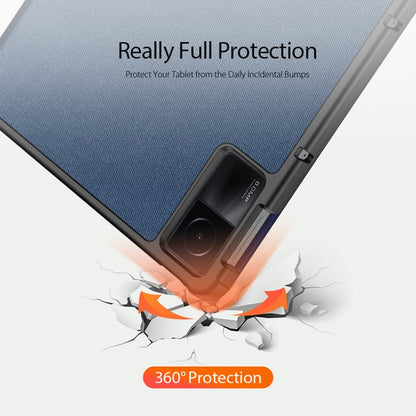 For Xiaomi Redmi Pad 10.61 DUX DUCIS Domo Series Magnetic Flip Leather Tablet Case(Blue) - More Tablet Cases by DUX DUCIS | Online Shopping South Africa | PMC Jewellery | Buy Now Pay Later Mobicred