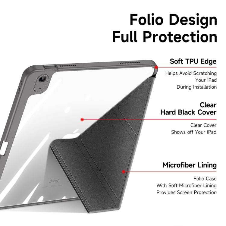 For iPad 10th Gen 10.9 2022 DUX DUCIS Magi Series Smart Leather Tablet Case(Grey) - iPad 10th Gen 10.9 Cases by DUX DUCIS | Online Shopping South Africa | PMC Jewellery | Buy Now Pay Later Mobicred