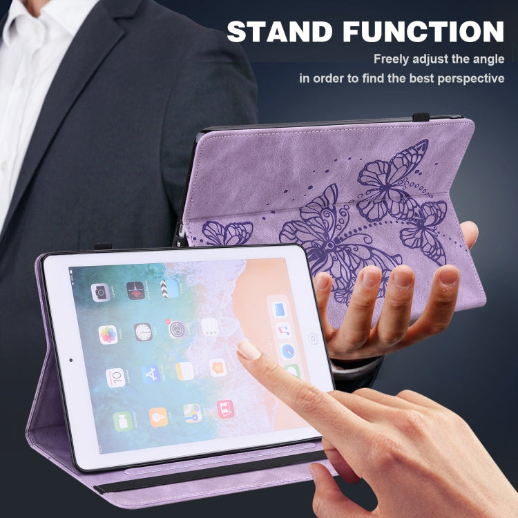 For OPPO Pad Air 2022 Embossed Butterfly Pattern Leather Tablet Case(Purple) - OPPO by PMC TechLife | Online Shopping South Africa | PMC TechLife | Buy Now Pay Later Mobicred
