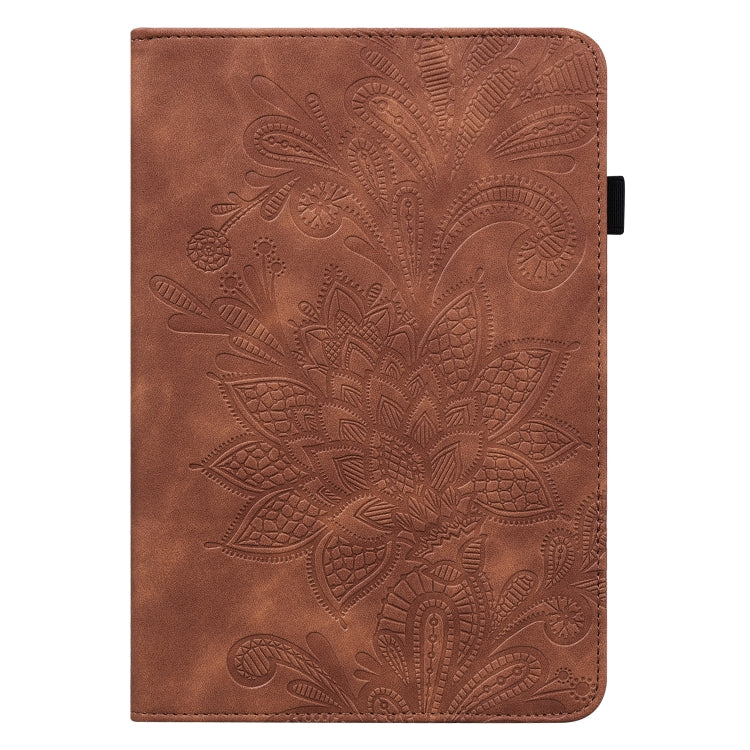 For OPPO Pad Air 2022 Lace Flower Embossing Pattern Leather Tablet Case(Brown) - OPPO by PMC TechLife | Online Shopping South Africa | PMC TechLife | Buy Now Pay Later Mobicred