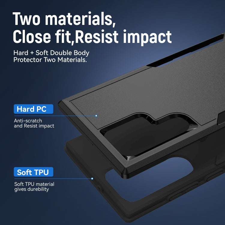 For Samsung Galaxy S23 Ultra 5G Pioneer Armor PC + TPU Phone Case(Black) - Galaxy S23 Ultra 5G Cases by PMC TechLife | Online Shopping South Africa | PMC TechLife