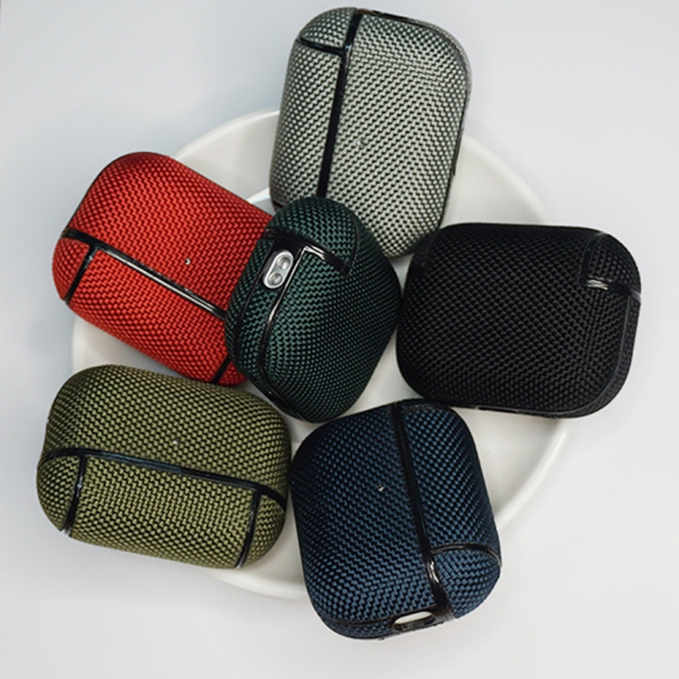 For AirPods Pro 2 Nylon Waterproof Wireless Earphone Case with Lanyard(Army Green) - For AirPods Pro 2 by PMC Jewellery | Online Shopping South Africa | PMC Jewellery | Buy Now Pay Later Mobicred
