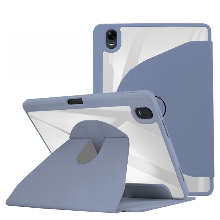 For OPPO Pad 11 2022 Acrylic 360 Degree Rotation Holder Tablet Leather Case(Purple) - OPPO by PMC TechLife | Online Shopping South Africa | PMC TechLife | Buy Now Pay Later Mobicred