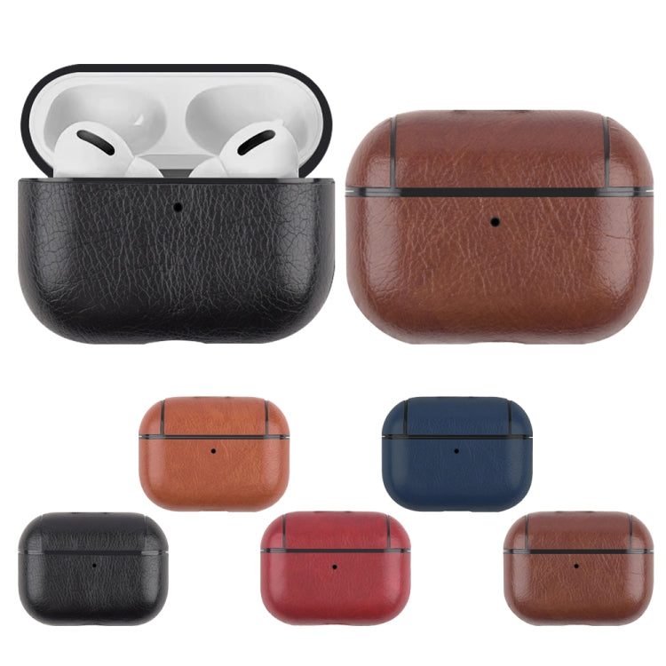 For AirPods Pro 2 Wireless Earphone Leather Shockproof Protective Case(Red) - For AirPods Pro 2 by PMC Jewellery | Online Shopping South Africa | PMC Jewellery | Buy Now Pay Later Mobicred