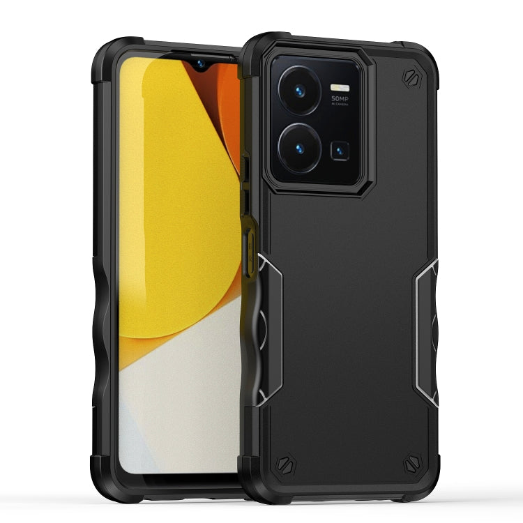 For vivo Y35 / Y22s / Y22 Non-slip Shockproof Armor Phone Case(Black) - vivo Cases by PMC Jewellery | Online Shopping South Africa | PMC Jewellery | Buy Now Pay Later Mobicred