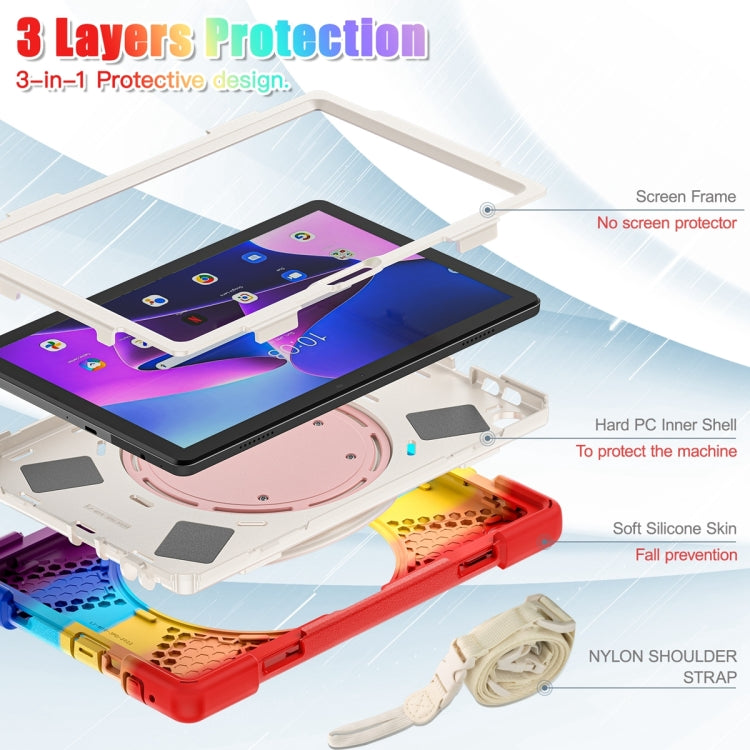 For Lenovo Tab M10 10.1 3rd Gen Silicone + PC Protective Tablet Case(Colorful Red) - Lenovo by PMC TechLife | Online Shopping South Africa | PMC TechLife | Buy Now Pay Later Mobicred