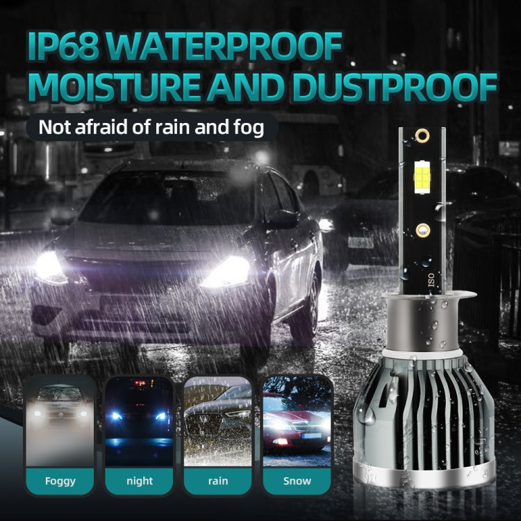 Q3 1 Pair H1 30W / 3000LM / DC9-36V / 6000K IP68 Waterproof Car LED Headlight - LED Headlamps by PMC Jewellery | Online Shopping South Africa | PMC Jewellery | Buy Now Pay Later Mobicred