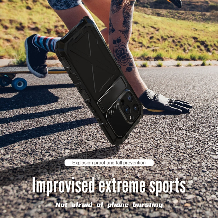 For iPhone 14 Pro Max R-JUST Life Waterproof Dustproof Shockproof Phone Case(Black) - free shipping - PMC TechLife - Order now!