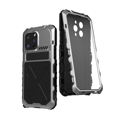 For iPhone 14 Plus R-JUST Life Waterproof Dustproof Shockproof Phone Case(Silver) - iPhone 14 Plus Cases by R-JUST | Online Shopping South Africa | PMC Jewellery