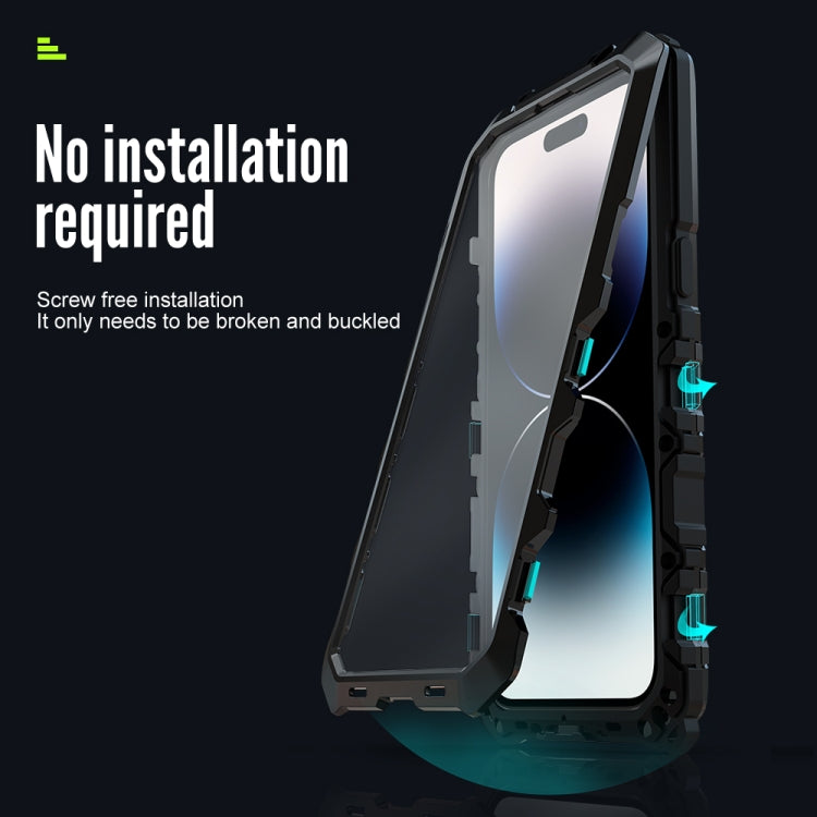 For iPhone 14 Plus R-JUST Life Waterproof Dustproof Shockproof Phone Case(Silver) - free shipping - PMC TechLife - Order now!
