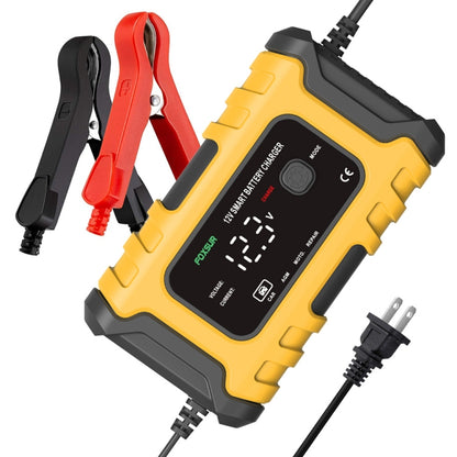 FOXSUR 6A 12V Motorcycle / Car Smart Battery Charger, Plug Type:US Plug(Yellow) - Battery Charger by FOXSUR | Online Shopping South Africa | PMC Jewellery | Buy Now Pay Later Mobicred