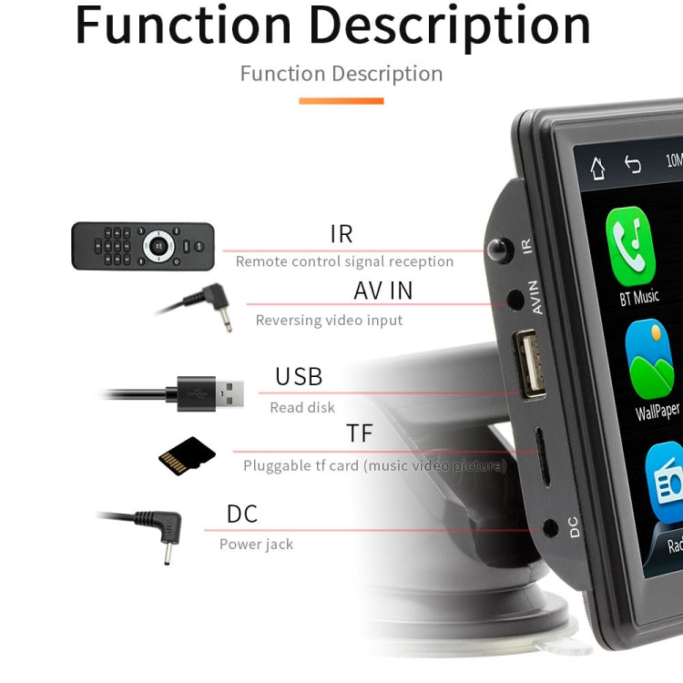 7 inch Wireless CarPlay Radio Multimedia Player 1080P IPS Touch Screen MP5 Radios Bluetooth Monitor - Car MP3 & MP4 & MP5 by PMC TechLife | Online Shopping South Africa | PMC TechLife | Buy Now Pay Later Mobicred