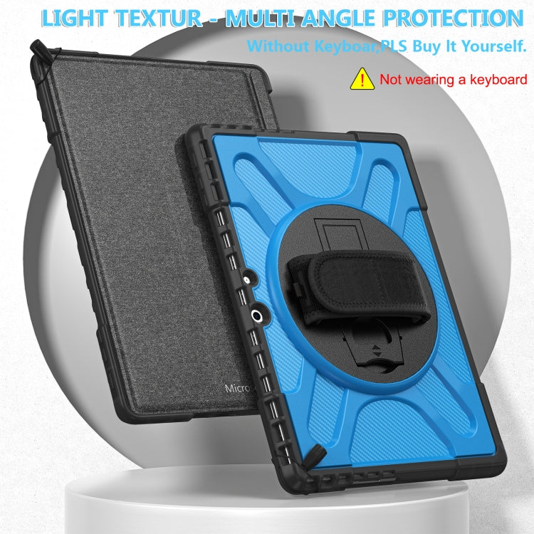 For MicroSoft Surface Pro 9 / 10 / 11 Rotatable Kickstand Grip Shockproof Tablet Case(Blue) - Others by PMc TechLife | Online Shopping South Africa | PMc TechLife | Buy Now Pay Later Mobicred