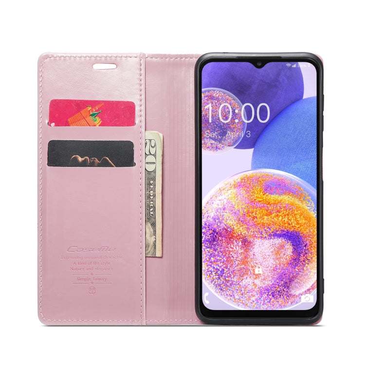 For Samsung Galaxy A23 / M23 CaseMe 003 Crazy Horse Texture Leather Phone Case(Rose Gold) - Galaxy Phone Cases by CaseMe | Online Shopping South Africa | PMC Jewellery | Buy Now Pay Later Mobicred