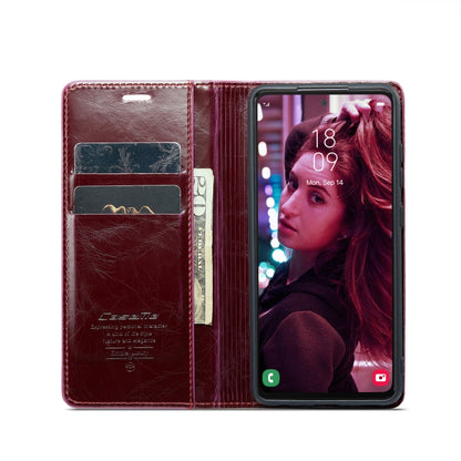 For Samsung Galaxy A53 CaseMe 003 Crazy Horse Texture Leather Phone Case(Wine Red) - Galaxy Phone Cases by CaseMe | Online Shopping South Africa | PMC Jewellery | Buy Now Pay Later Mobicred