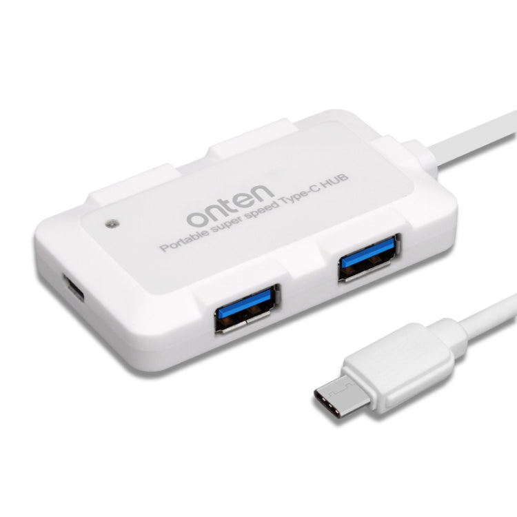 Onten OTN-9102 4-port USB3.0 Portable HUB Docking Station(White) - USB HUB by Onten | Online Shopping South Africa | PMC Jewellery | Buy Now Pay Later Mobicred