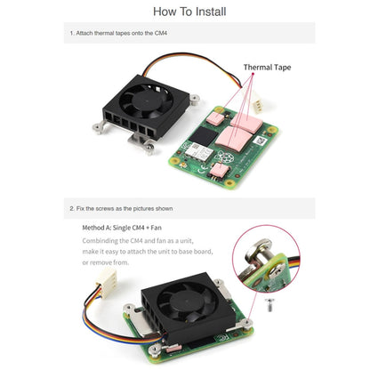 Waveshare Dedicated 3007 Cooling Fan for Raspberry Pi Compute Module 4 CM4, Power Supply:5V - Other Accessories by WAVESHARE | Online Shopping South Africa | PMC Jewellery | Buy Now Pay Later Mobicred