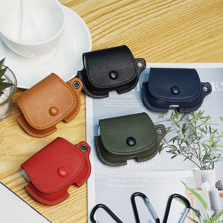 For AirPods Pro Backpack Style PU Leather Earphone Protective Case with Lanyard(Light Brown) - For AirPods Pro by PMC Jewellery | Online Shopping South Africa | PMC Jewellery | Buy Now Pay Later Mobicred