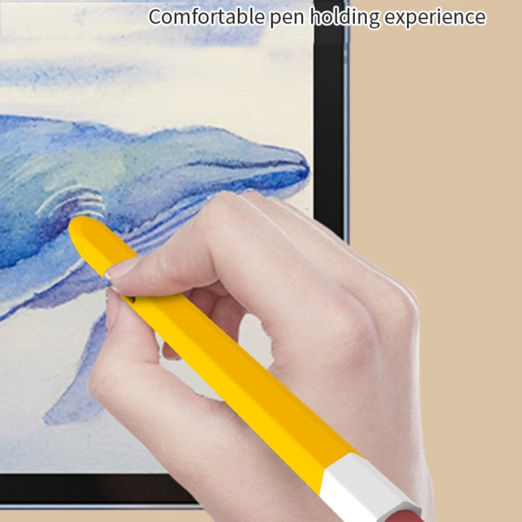 For Samsung Galaxy Tab S7 / S7+ / S8 / S8+ LOVE MEI Soft Silicone Stylus Pen Protective Case(Yellow) - Pencil Accessories by LOVE MEI | Online Shopping South Africa | PMC Jewellery