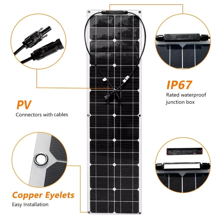 100W Dual Board PV System Solar Panel(White) - Solar Panels by PMC Jewellery | Online Shopping South Africa | PMC Jewellery | Buy Now Pay Later Mobicred