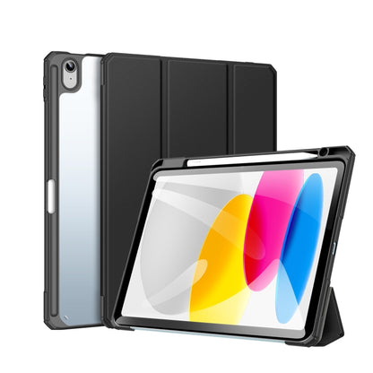 For iPad 10th Gen 10.9 2022 DUX DUCIS TOBY Series Antiskid Leather Smart Tablet Case(Black) - iPad 10th Gen 10.9 Cases by DUX DUCIS | Online Shopping South Africa | PMC Jewellery | Buy Now Pay Later Mobicred