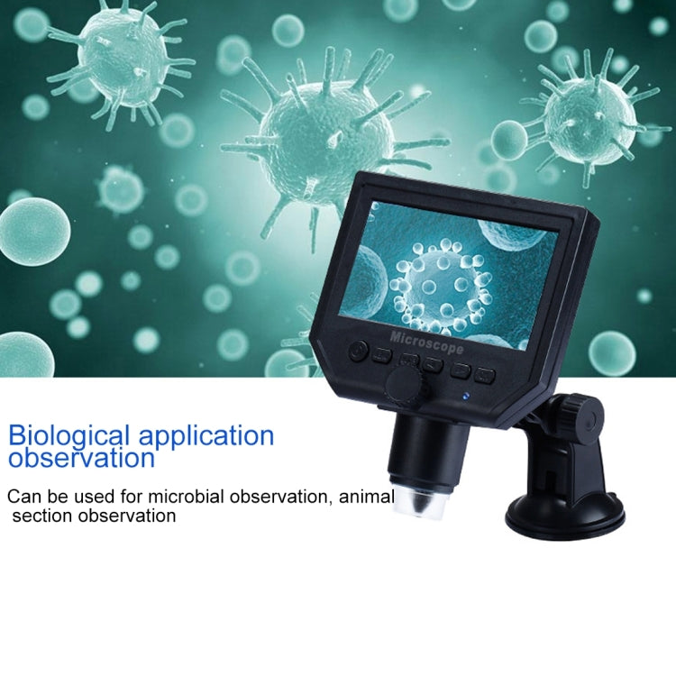 G600 600X 3.6MP 4.3 inch HD LCD Display Portable Digital Microscope, Plug:EU Plug - Digital Microscope by PMC Jewellery | Online Shopping South Africa | PMC Jewellery | Buy Now Pay Later Mobicred