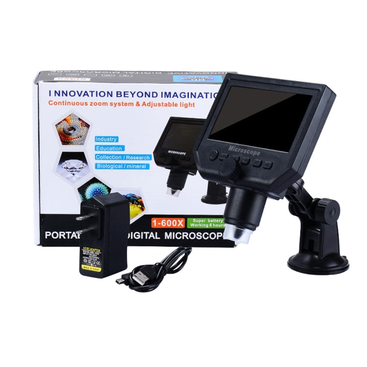 G600 600X 3.6MP 4.3 inch HD LCD Display Portable Digital Microscope, Plug:AU Plug - free shipping - PMC Jewellery - Order now!