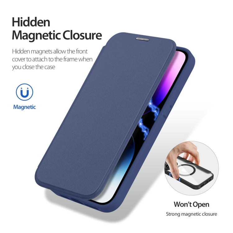 For iPhone 14 Pro Max DUX DUCIS Skin X Pro Series Magsafe PC + TPU Phone Leather Case (Blue) - iPhone 14 Pro Max Cases by DUX DUCIS | Online Shopping South Africa | PMC Jewellery | Buy Now Pay Later Mobicred