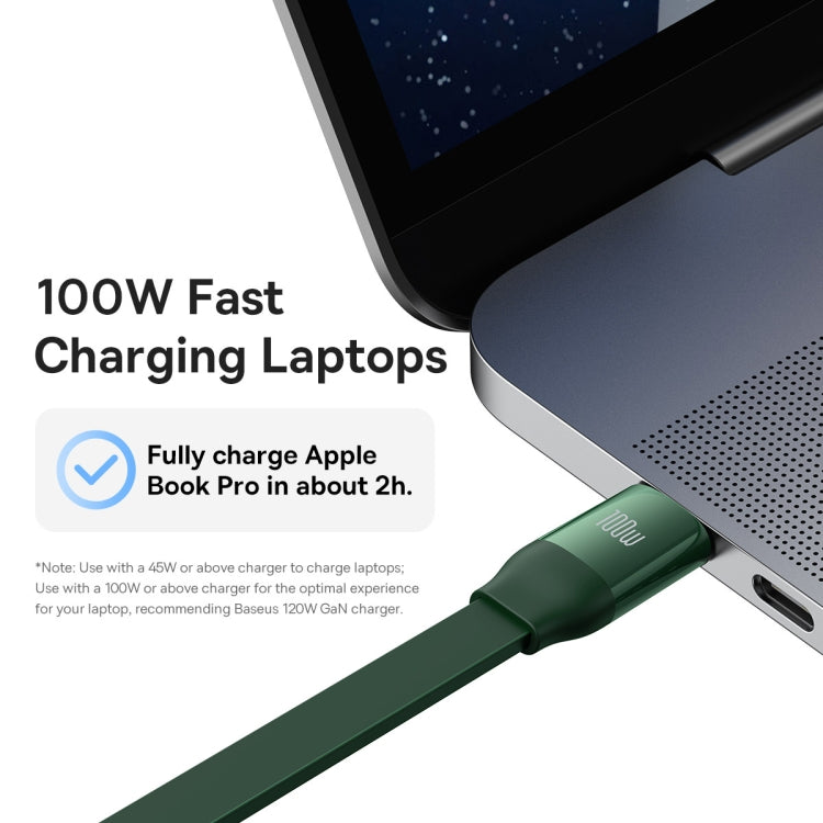 Baseus Bright Mirror 3 in 1 USB-C / Type-C 100W Telescopic Data Cable, Length: 1.2m(Dark Green) - Multifunction Cable by Baseus | Online Shopping South Africa | PMC Jewellery | Buy Now Pay Later Mobicred