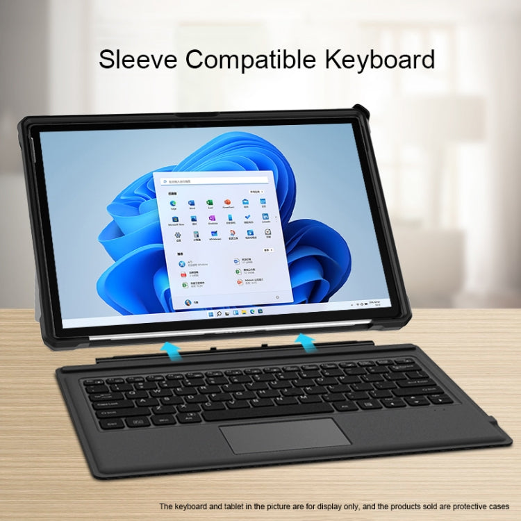 For Microsoft Surface Pro 8 Striped Hollow Tablet Case(Black) - Others by PMC TechLife | Online Shopping South Africa | PMC TechLife | Buy Now Pay Later Mobicred