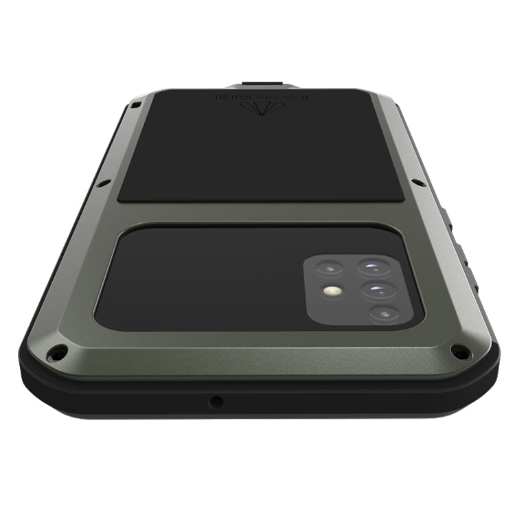 For Galaxy A51 LOVE MEI Metal Shockproof Waterproof Dustproof Protective Case(Army Green) - Galaxy Phone Cases by LOVE MEI | Online Shopping South Africa | PMC Jewellery