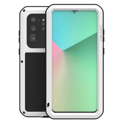 For Galaxy S20 Ultra LOVE MEI Metal Shockproof Waterproof Dustproof Protective Case(White) - Galaxy Phone Cases by LOVE MEI | Online Shopping South Africa | PMC Jewellery