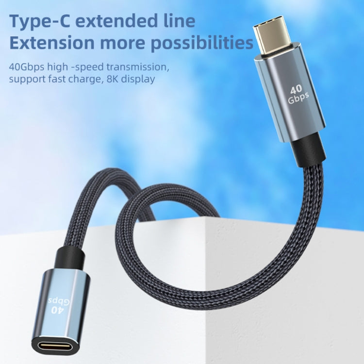 USB4.0 40Gbps Type-C Male to Female Extension Cable, Length:0.5m - Cable & Adapters by PMC Jewellery | Online Shopping South Africa | PMC Jewellery | Buy Now Pay Later Mobicred