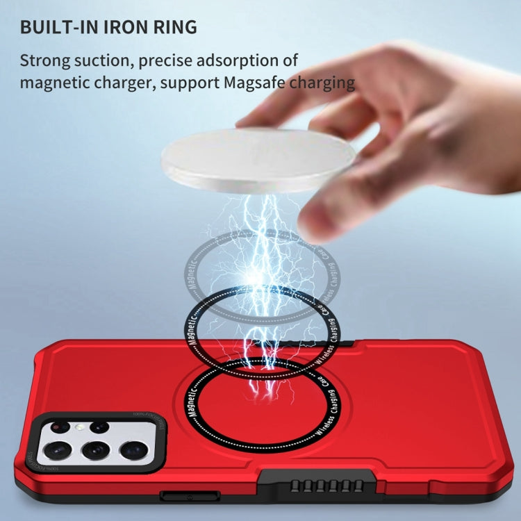 For Samsung Galaxy S23+ 5G MagSafe Shockproof Armor Phone Case(Red) - Galaxy S23+ 5G Cases by PMC TechLife | Online Shopping South Africa | PMC TechLife