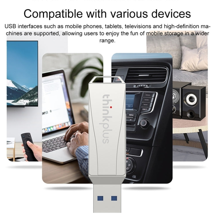 Lenovo Thinkplus MU252 USB 3.1 + USB-C / Type-C Flash Drive, Memory:256GB (Silver) - USB Flash Drives by Lenovo | Online Shopping South Africa | PMC Jewellery