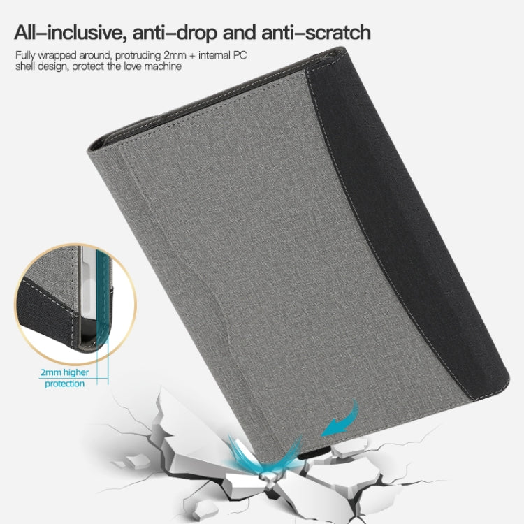 For Microsoft Surface Pro 8 Cloth Texture Stitching Leather Tablet Case(Grey Blue) - Others by PMC TechLife | Online Shopping South Africa | PMC TechLife | Buy Now Pay Later Mobicred
