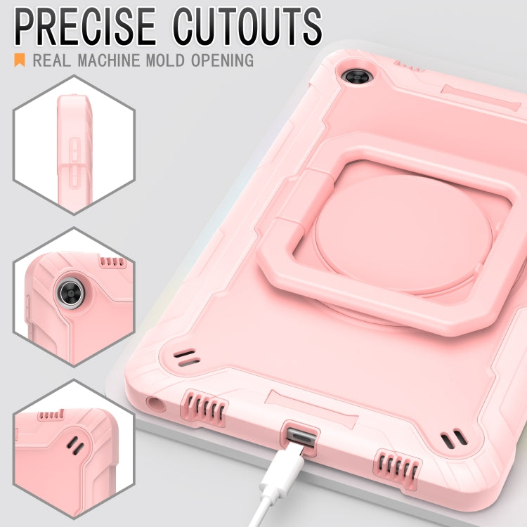 For Lenovo Tab M10 Plus 10.6 3rd Gen 2022 Silicone + PC Bracelet Holder Tablet Case(Rose Gold) - Lenovo by PMC TechLife | Online Shopping South Africa | PMC TechLife | Buy Now Pay Later Mobicred