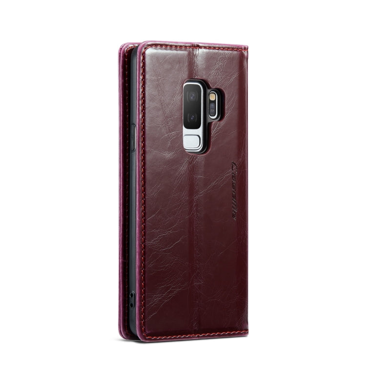 For Samsung Galaxy S9+ CaseMe 003 Crazy Horse Texture Leather Phone Case(Wine Red) - Galaxy Phone Cases by CaseMe | Online Shopping South Africa | PMC Jewellery | Buy Now Pay Later Mobicred