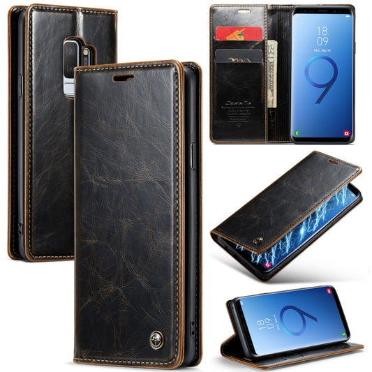 For Samsung Galaxy S9+ CaseMe 003 Crazy Horse Texture Leather Phone Case(Coffee) - Galaxy Phone Cases by CaseMe | Online Shopping South Africa | PMC Jewellery | Buy Now Pay Later Mobicred