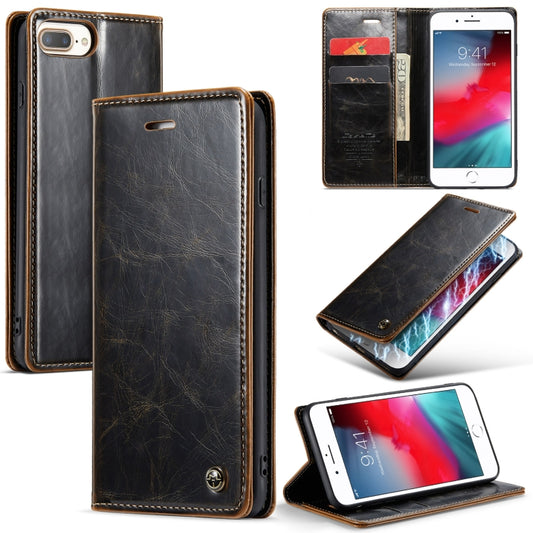 For iPhone 6 Plus/7 Plus/8 Plus CaseMe 003 Crazy Horse Texture Leather Phone Case(Coffee) - More iPhone Cases by CaseMe | Online Shopping South Africa | PMC Jewellery | Buy Now Pay Later Mobicred