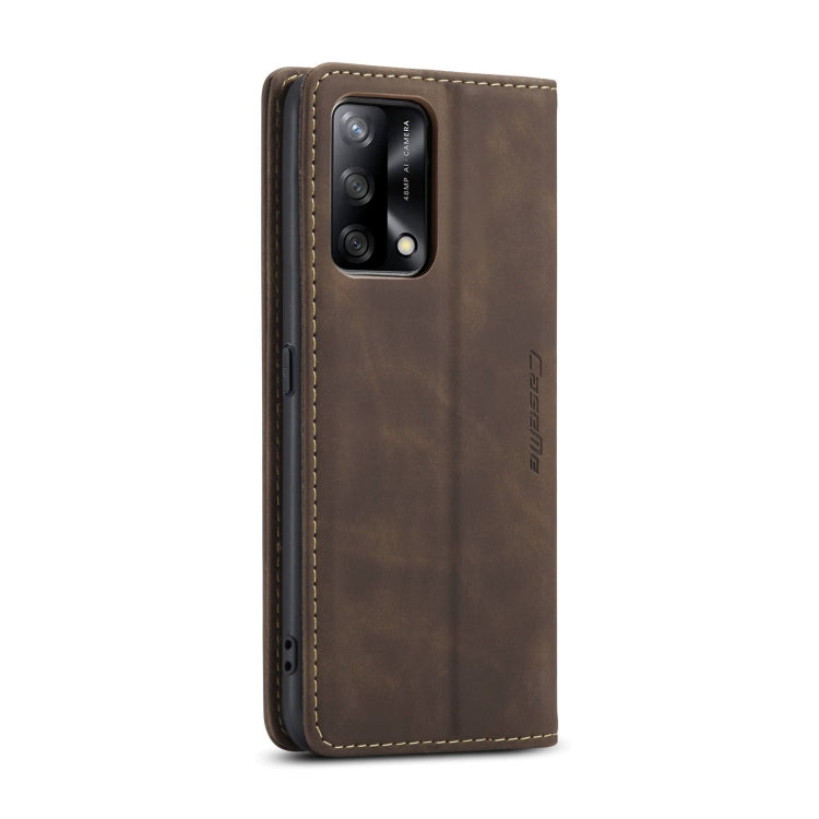 CaseMe 013 Multifunctional Horizontal Flip Leather Phone Case For OPPO F19/F19S/A74 4G/A95 4G/Reno6 Lite 4G Global(Coffee) - OPPO Cases by CaseMe | Online Shopping South Africa | PMC Jewellery | Buy Now Pay Later Mobicred