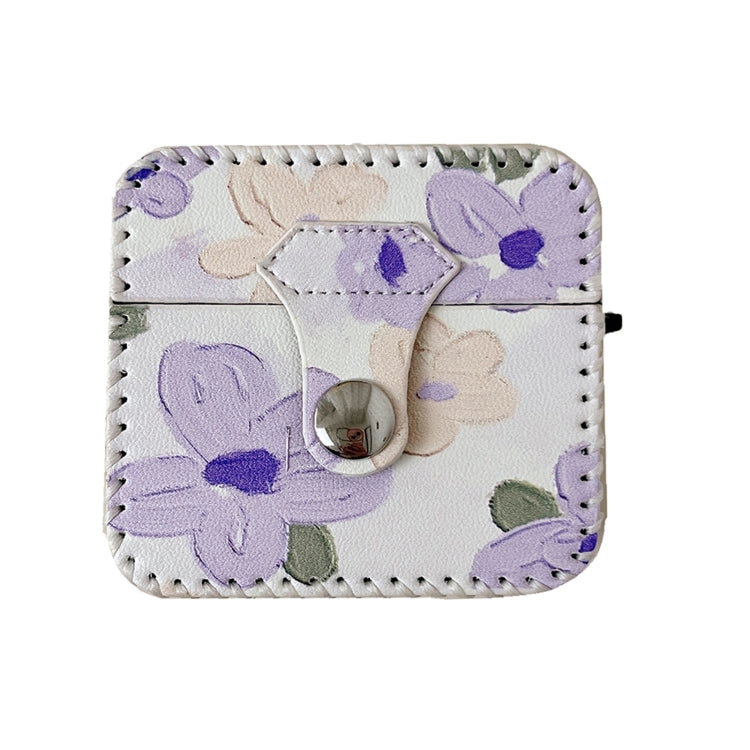 For AirPods Pro PU Leather Wireless Earphone Case(Oil Painting Flowers) - For AirPods Pro by PMC Jewellery | Online Shopping South Africa | PMC Jewellery | Buy Now Pay Later Mobicred