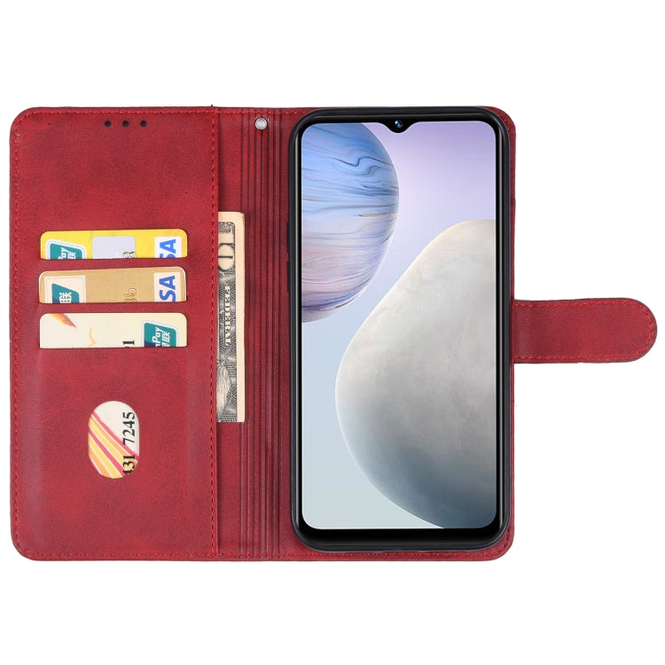 For vivo Y02 Leather Phone Case(Red) - vivo Cases by PMC Jewellery | Online Shopping South Africa | PMC Jewellery | Buy Now Pay Later Mobicred